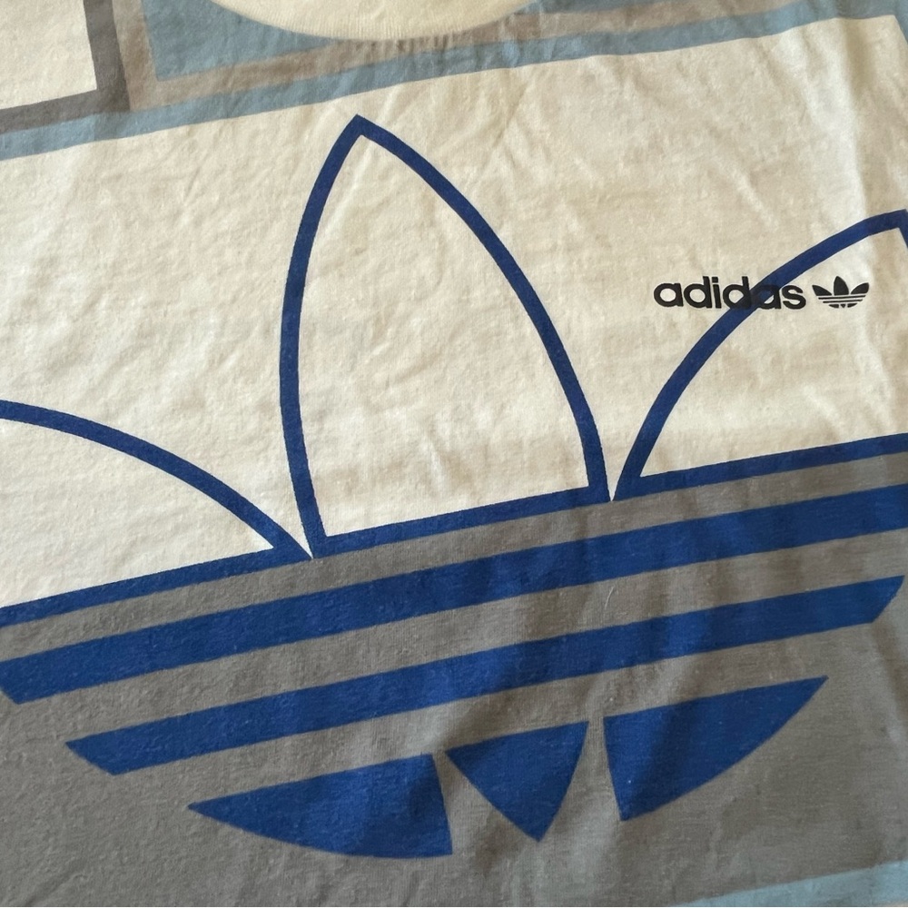 Adidas 2 Youth T-Shirts White with Blue/Grey and Black with Bright Green Symbol - Picture 8 of 13